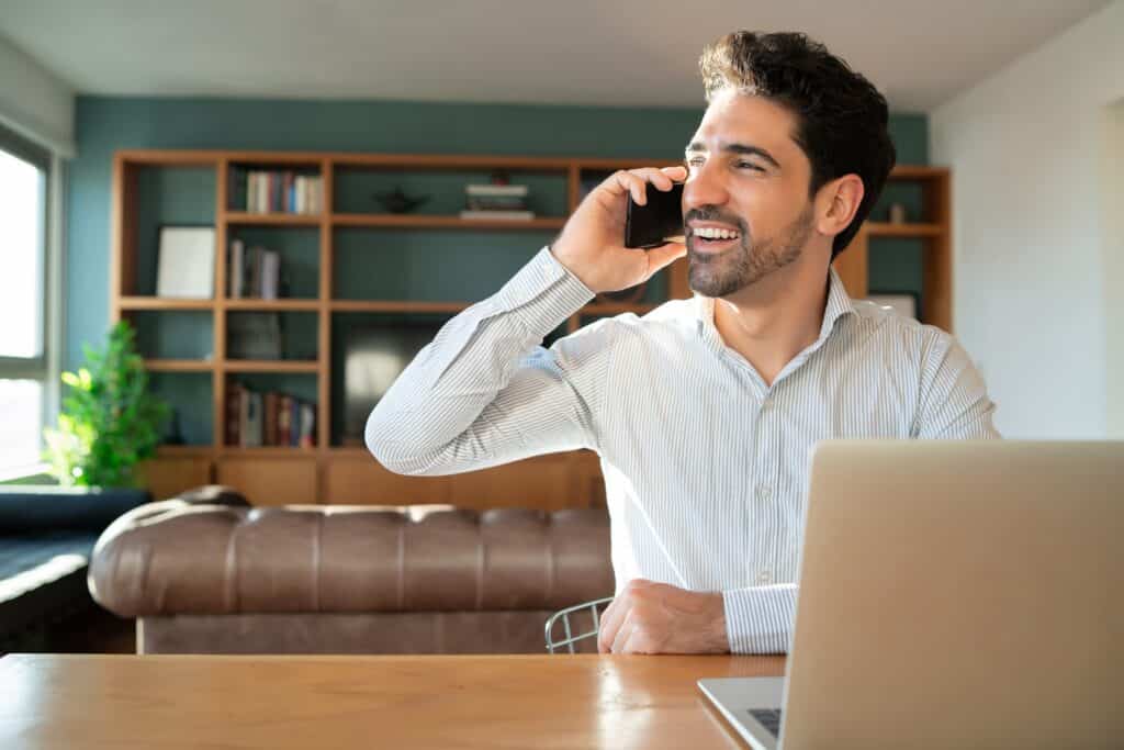 Man working form home